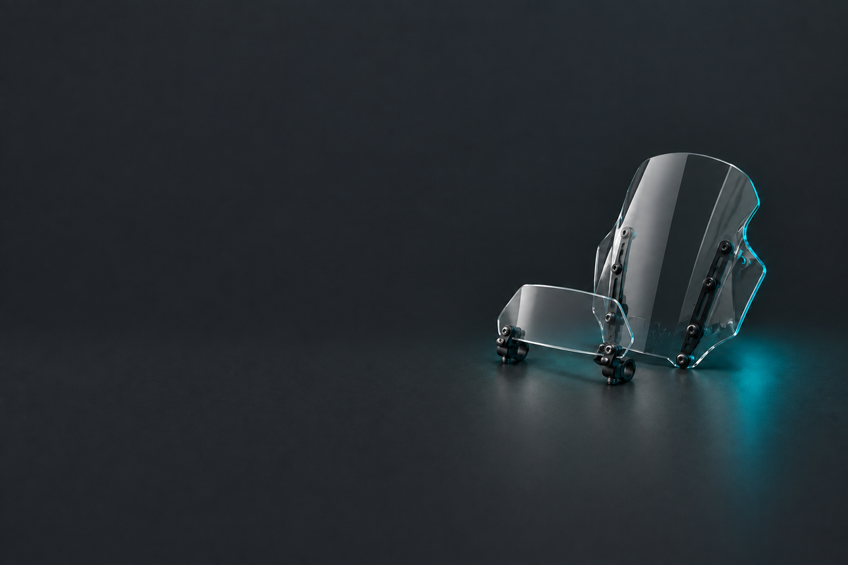Motorcycle windscreens and wind deflectors