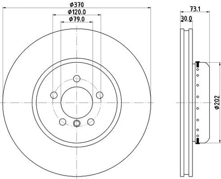 Hella Brake Disc for BMW, OEM quality, OEM 34106797606 - View 2