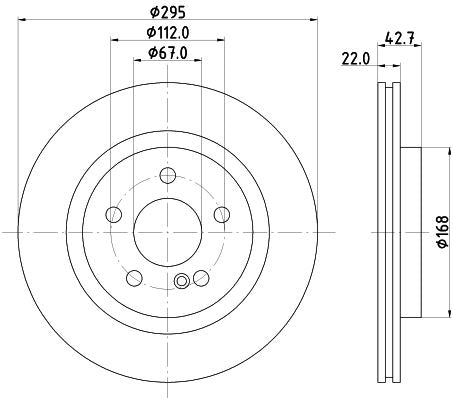 Hella Brake Disc for Mercedes-Benz, OEM quality, OEM 2464230812 - View 2