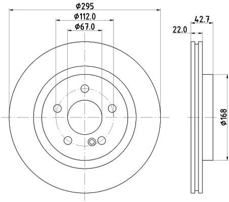 Hella Brake Disc for Mercedes-Benz, OEM quality, OEM 2464230812 - View 2