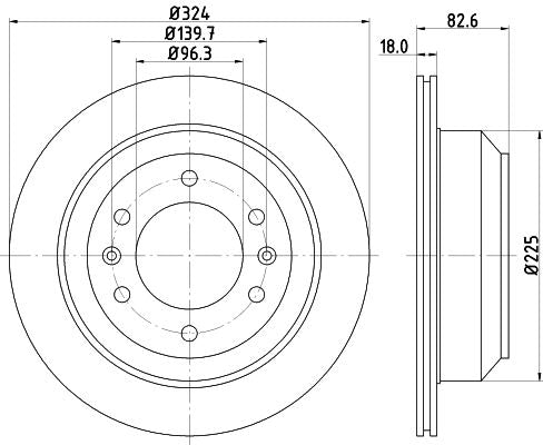 Hella Brake Disc for Dodge & Hyundai, OEM quality, OEM 584114H300 - View 4