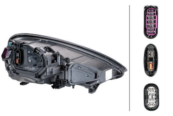 Porsche Panamera Left Headlight, Hella OEM, OEM 97063106955 - View 2