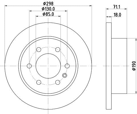 Hella Brake Disc for Freightliner & Mercedes-Benz, OEM quality, OEM 9104230200 - View 3