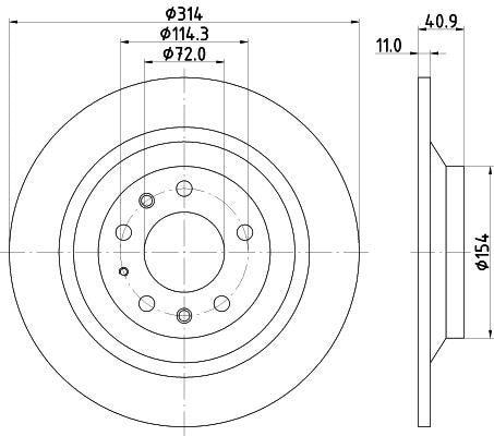 Hella Brake Disc for Mazda, OEM quality, OEM G31Y26251 - View 3