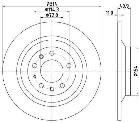 Hella Brake Disc for Mazda, OEM quality, OEM G31Y26251 - View 3