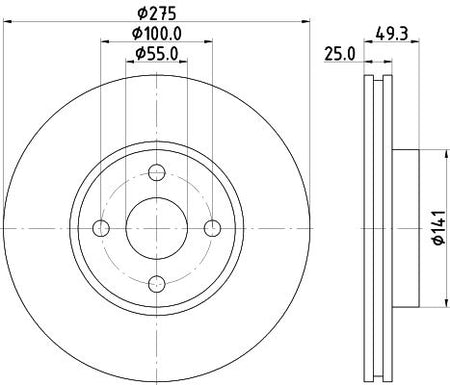 Hella Brake Disc for Toyota, OEM quality, OEM 4351202230 - View 3