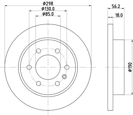 Mercedes-Benz Sprinter 3-T Tourer Bus Brake Disc, Hella OEM, OEM 9104232100 - View 4