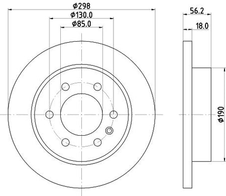 Mercedes-Benz Sprinter 3-T Tourer Bus Brake Disc, Hella OEM, OEM 9104232100 - View 4