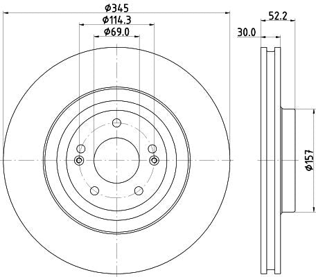 Hyundai i30 Brake Disc, Hella OEM, OEM 51712S0100 - View 2