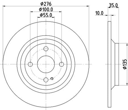 Mazda MX-5 II Brake Disc, Hella OEM, OEM N06Y26251 - View 3