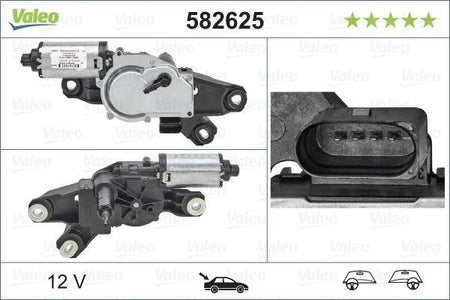Volkswagen Scirocco Rear Wiper Motor, Valeo OEM, OEM 1K8955711B, MPN 582625