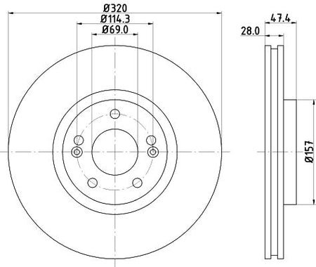 Hella Brake Disc for Hyundai & KIA, OEM quality, OEM 517122T000 - View 2