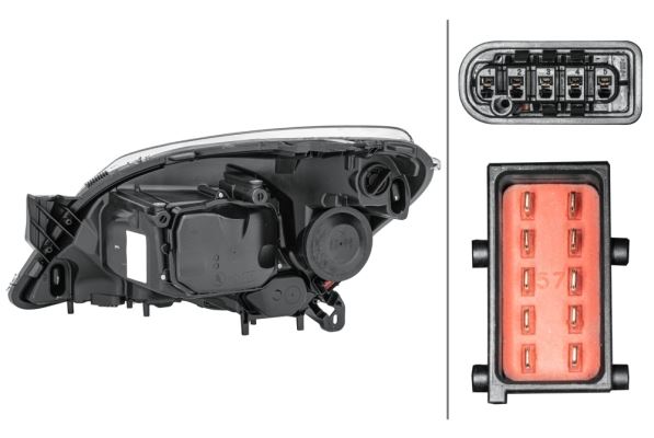 Hella Bi-Xenon Right Headlight – Vauxhall | OEM 01 216 664 - View 2