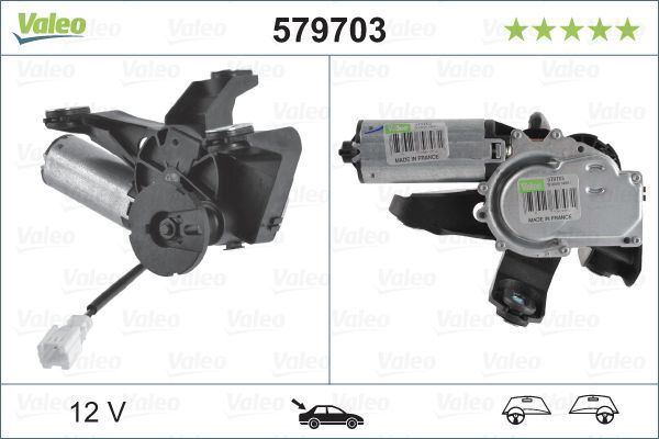 Citroen C5 Rear Wiper Motor, Valeo OEM, OEM 6405K1 - View 3