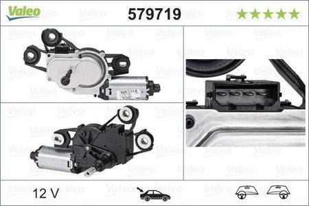 Seat Ibiza Rear Wiper Motor, Valeo OEM, OEM 6J4955711A - View 4