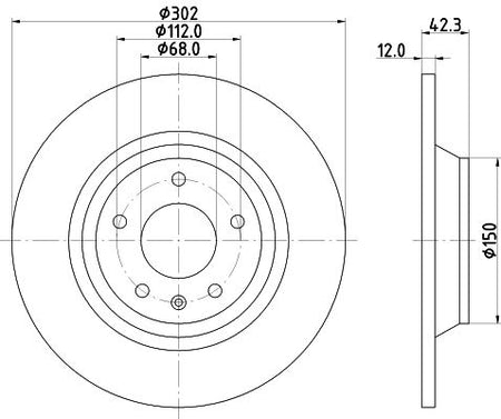 AUDI A6 C6 Avant Brake Disc, Hella OEM, OEM 4F0615601G - View 2