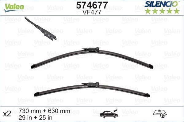 Valeo Front Wiper Blade Set for Ford, OEM quality, OEM 1537075 - View 2