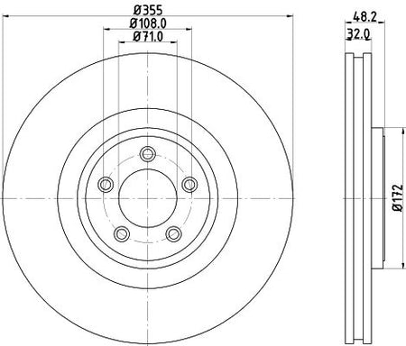 Hella Brake Disc for Jaguar, OEM quality, OEM C2C25337 - View 4