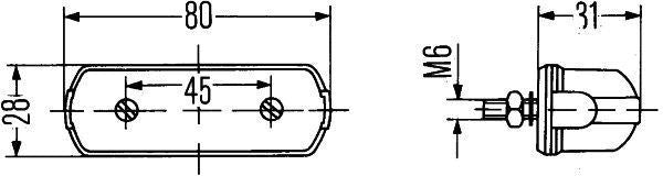 Hella Number Plate Light for Volkswagen, OEM quality, OEM 0250820-8 - View 4