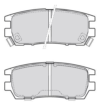Valeo Rear Brake Pad Set for Mitsubishi, OEM quality, OEM MB858380, MPN 301519