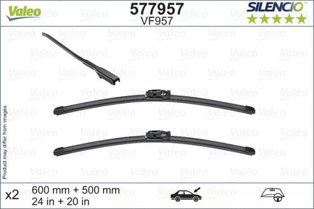 BMW X2 Front Wiper Blade Set, Valeo OEM, OEM 61612455086, MPN 577957