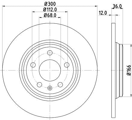 Hella Brake Disc for AUDI, OEM quality, OEM 80A615601 - View 3
