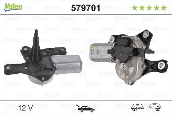 Vauxhall Zafira Rear Wiper Motor, Valeo OEM, OEM 1273063, MPN 579701
