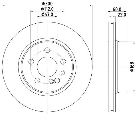 Mercedes-Benz S-Class Brake Disc, Hella OEM, OEM 1404230412 - View 3