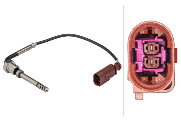 Volkswagen Touareg Exhaust Gas Temperature Sensor, Hella OEM, OEM 059906088BP, MPN 6PT 358 181-631