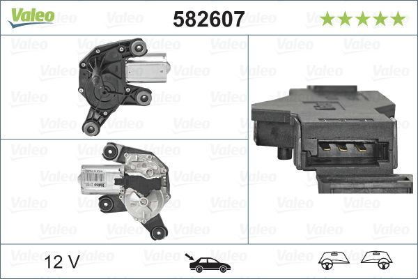 Alfa Romeo Giulietta Rear Wiper Motor, Valeo OEM, OEM 50509441, MPN 582607
