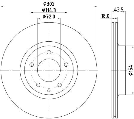 Mazda RX-8 Brake Disc, Hella OEM, OEM F15126251 - View 3