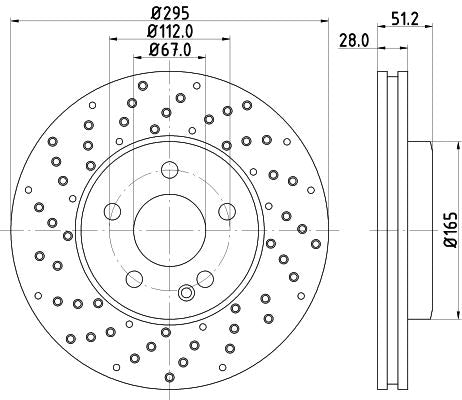 Mercedes-Benz GLA-Class Brake Disc, Hella OEM, OEM 2464212512 - View 2