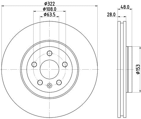 Volvo V90 II Estate Brake Disc, Hella OEM, OEM 31423724 - View 4