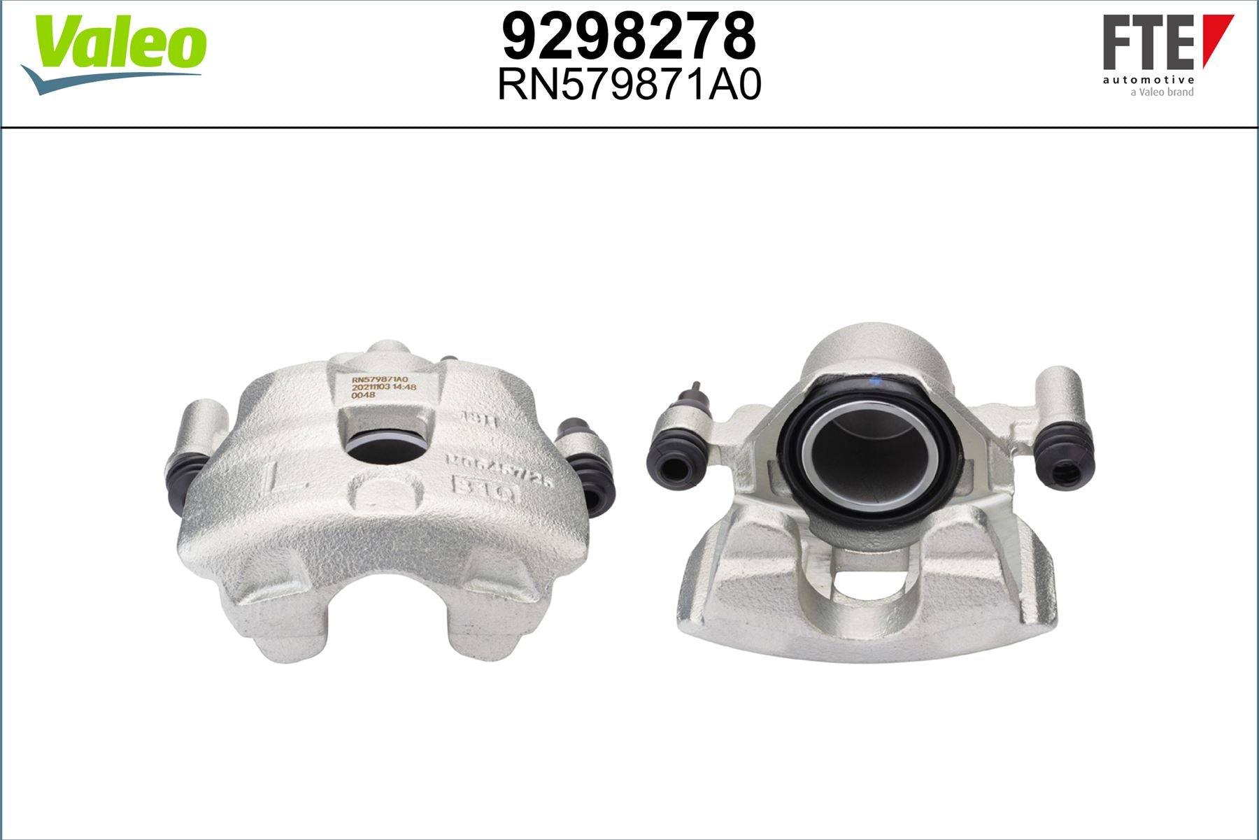 Valeo Left Brake Caliper Left for Mazda, OEM quality, OEM GJ6E3371XB, MPN 9298278