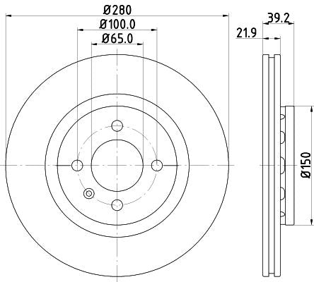 Hella Brake Disc for SEAT & Volkswagen, OEM quality, OEM 535615301 - View 3