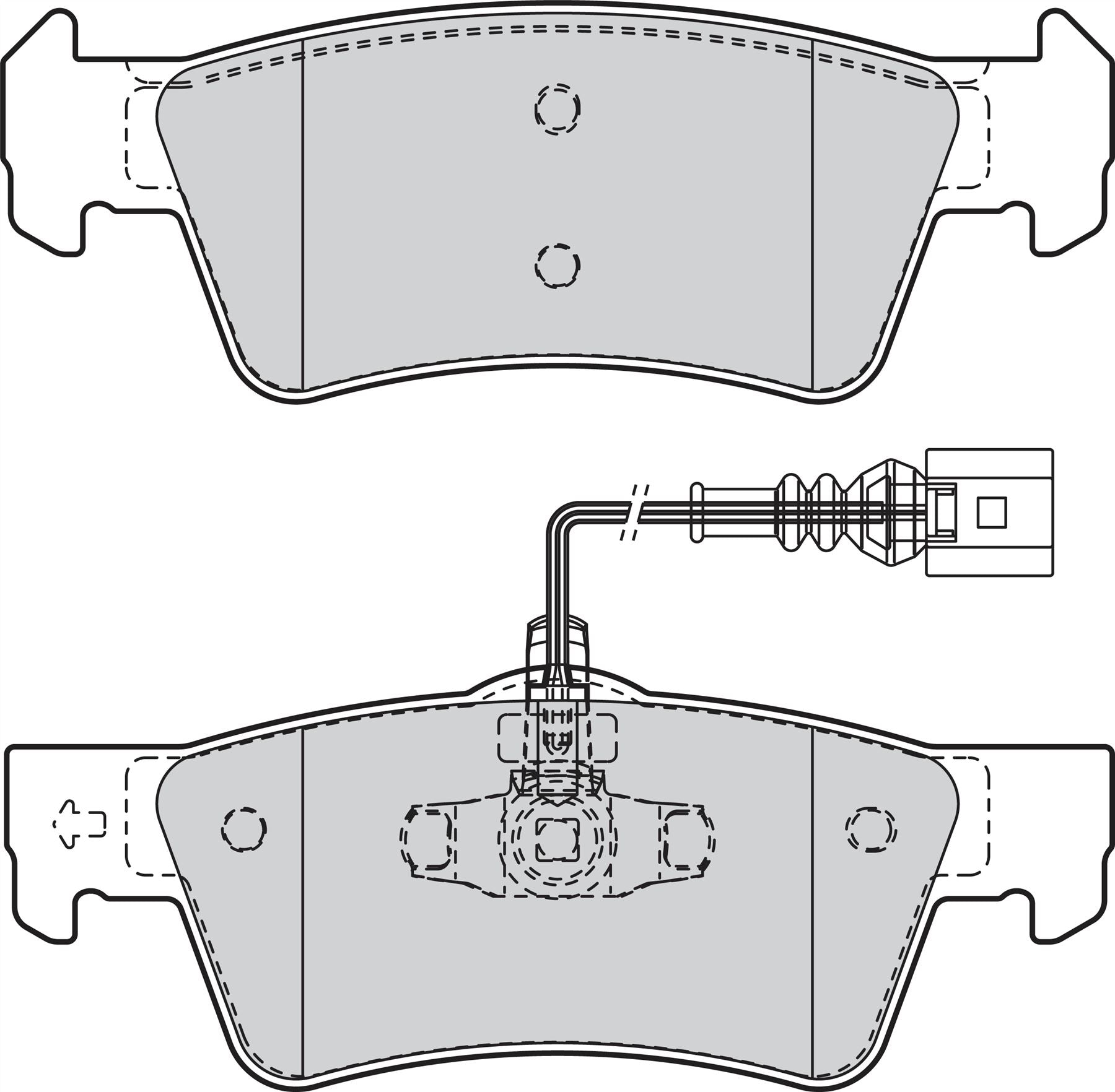 Volkswagen Touareg Rear Brake Pad Set, Valeo OEM, OEM 7L6698451, MPN 302332