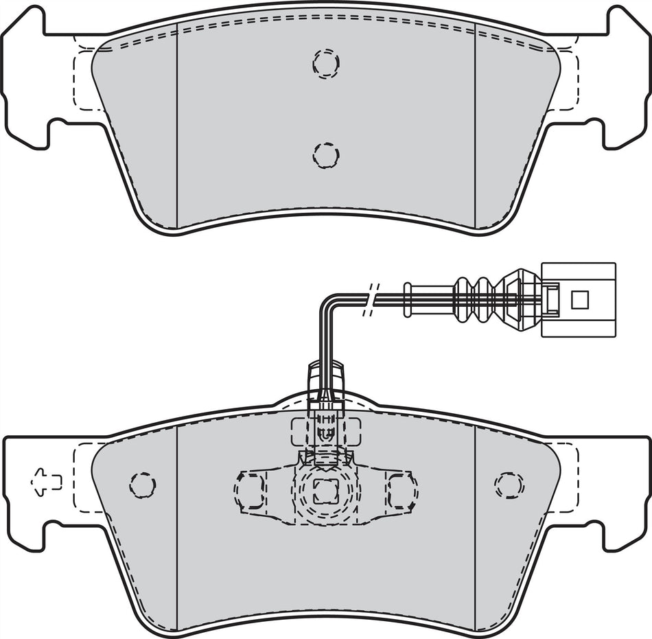 Volkswagen Touareg Rear Brake Pad Set, Valeo OEM, OEM 7L6698451, MPN 302332