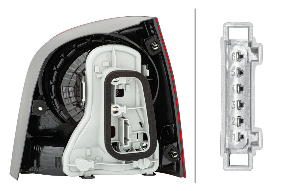 Volkswagen Polo IV Left Rear Light, Hella OEM, OEM 6Q6 945 095 AB - View 2