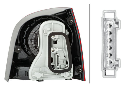 Volkswagen Polo IV Left Rear Light, Hella OEM, OEM 6Q6 945 095 AB - View 2