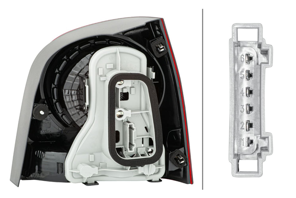 Volkswagen Polo IV Left Rear Light, Hella OEM, OEM 6Q6 945 095 AB - View 2