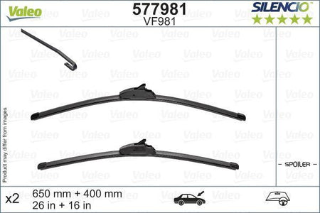 Valeo Front Wiper Blade Set for Toyota, Subaru & more, OEM quality, OEM VF981 - View 5