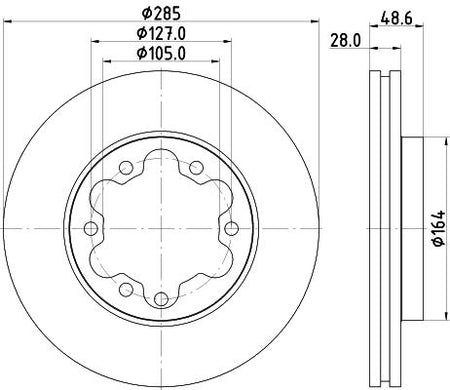 Hella Brake Disc for Toyota, OEM quality, OEM 4351226190 - View 3