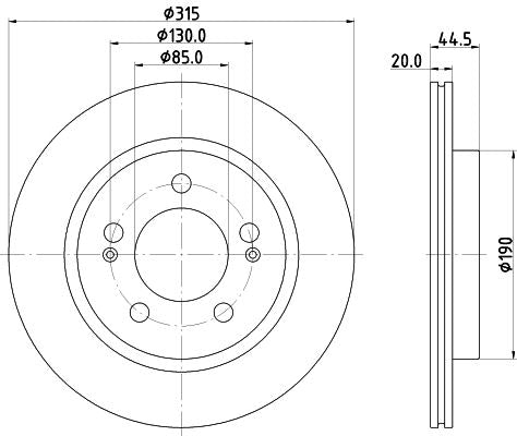 Hella Brake Disc for Ssangyong, OEM quality, OEM 4840136100 - View 4