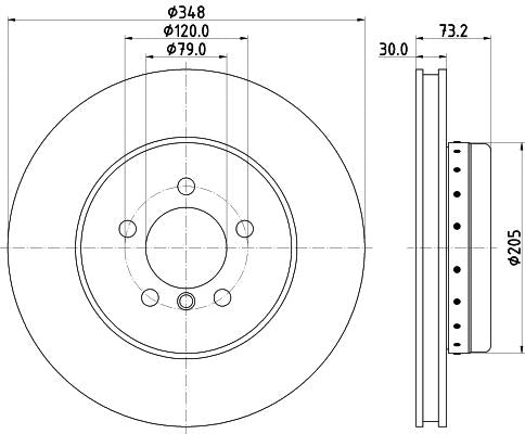 BMW Z4 Roadster Brake Disc, Hella OEM, OEM 34116782593 - View 4