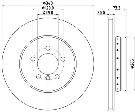 BMW Z4 Roadster Brake Disc, Hella OEM, OEM 34116782593 - View 4
