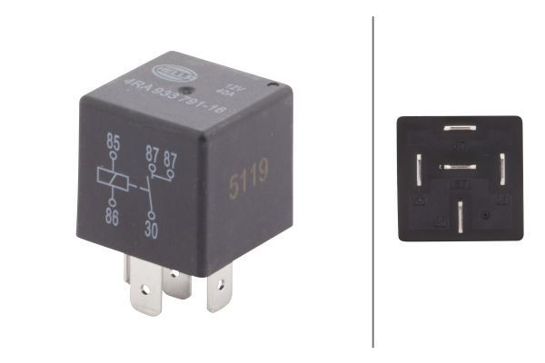 Hella Relay for Fiat, Kia & more, OEM quality, OEM OEM part number for reference only is 1 243 207, MPN 4RA 933 791-161