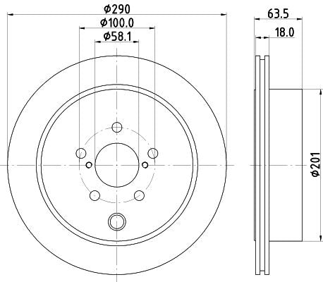 Hella Brake Disc for Subaru, Scion & more, OEM quality, OEM 26700AJ010 - View 4