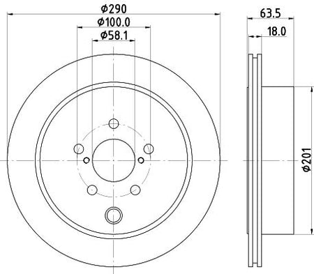 Hella Brake Disc for Subaru, Scion & more, OEM quality, OEM 26700AJ010 - View 4