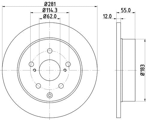 Hella Brake Disc for Toyota, OEM quality, OEM 424310R010 - View 3