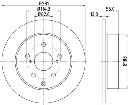 Hella Brake Disc for Toyota, OEM quality, OEM 424310R010 - View 3